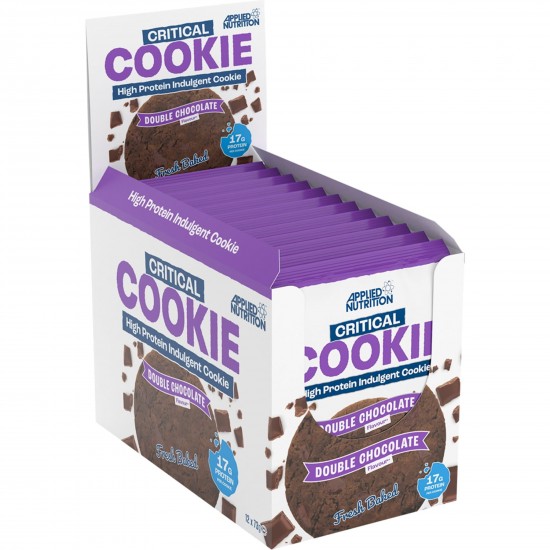 Applied Nutrition Protein Critical Cookie - Double Chocolate - 73g x Box of 12 Applied Nutrition Protein Critical Cookie - Double Chocolate - 73g x Box of 12