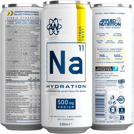 Applied Nutrition Na.11 Hydration Drink - Citrus Twist - 330ml x Box of 12 Applied Nutrition Na.11 Hydration Drink - Citrus Twist - 330ml x Box of 12
