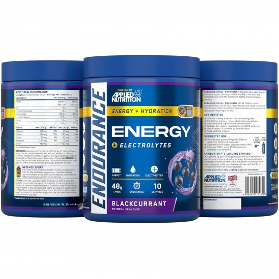 Applied Nutrition Endurance Breathe Energy and Hydration Powder - Blackcurrent - 500g Applied Nutrition Endurance Breathe Energy and Hydration Powder - Blackcurrent - 500g