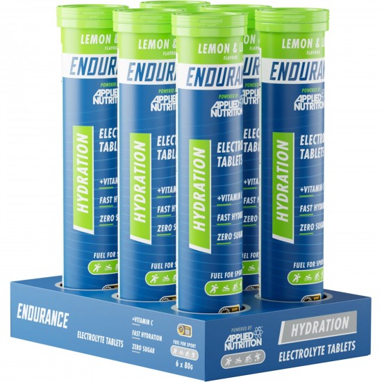 Applied Nutrition Endurance Hydration Electrolyte Tablets - Lemon and Lime - 6 x 20 Tabs Applied Nutrition Endurance Hydration Electrolyte Tablets - Lemon and Lime - 6 x 20 Tabs