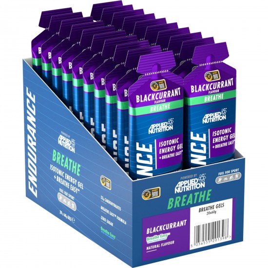 Applied Nutrition Endurance Breathe Isotonic Gel - Blackcurrant - 60ml x Box 20 Applied Nutrition Endurance Breathe Isotonic Gel - Blackcurrant - 60ml x Box 20