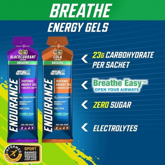 Applied Nutrition Endurance Breathe Isotonic Gel - Blackcurrant - 60ml x Box 20 Applied Nutrition Endurance Breathe Isotonic Gel - Blackcurrant - 60ml x Box 20