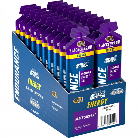 Applied Nutrition Endurance Isotonic Energy Gel - Blackcurrant - 60ml x Box 20 Applied Nutrition Endurance Isotonic Energy Gel - Blackcurrant - 60ml x Box 20