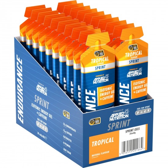 Applied Nutrition Endurance Sprint Isotonic Energy Gel Caffeine - Fruit Brust - 60ml x Box 20 Applied Nutrition Endurance Sprint Isotonic Energy Gel Caffeine - Fruit Brust - 60ml x Box 20