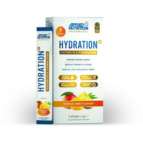 Applied Nutrition Hydration+ Electrolyte and Vitamin Powder Stick - Lemon and Lime - 8g x 7 packs Applied Nutrition Hydration+ Electrolyte and Vitamin Powder Stick - Lemon and Lime - 8g x 7 packs