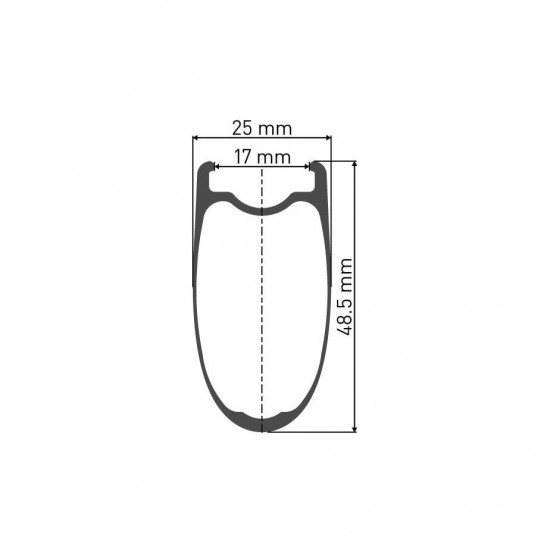 DT Swiss ARC 1400 DICUT wheel, carbon clincher 48 x 17 mm rim, front