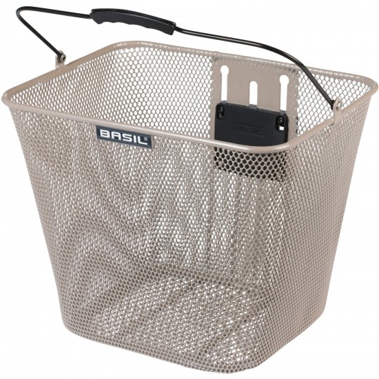 Basil Bilbao front bicycle basket, KF, nude metallic
