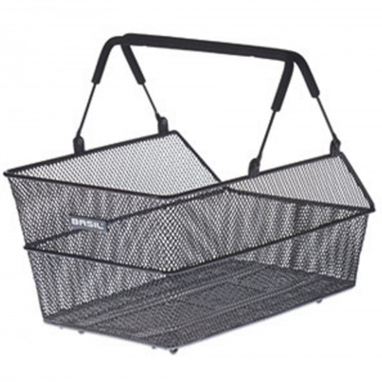 Basil Cento S rear bicycle basket, Multi, black