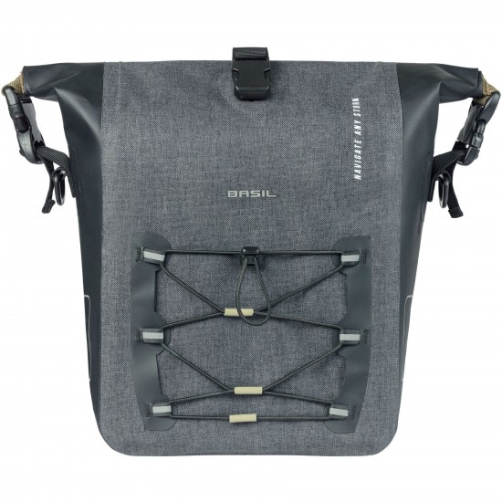 Basil Navigator Storm M, single pannier bag, 12-15L, black