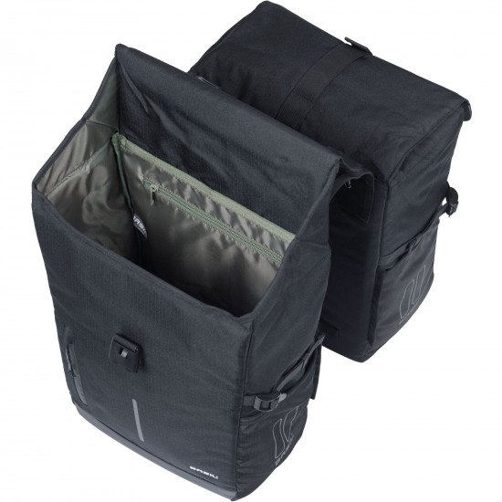 Basil Move double bicycle bag, 30L, black