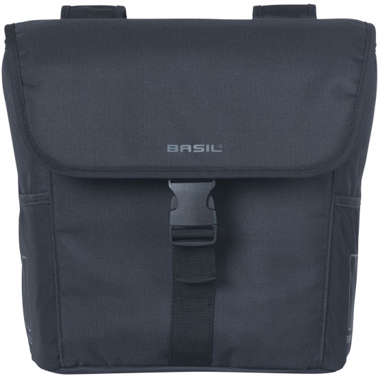 Basil GO double bag, 32L, solid black
