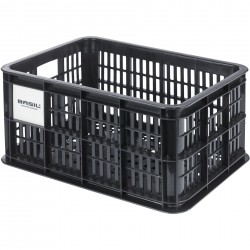 Basil bicycle crate MIK S, 17.5L, recycled synthetic, black Basil bicycle crate MIK S, 17.5L, recycled synthetic, black