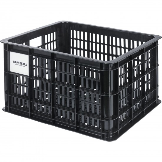 Basil bicycle crate MIK M, 29.5L, recycled synthetic, black