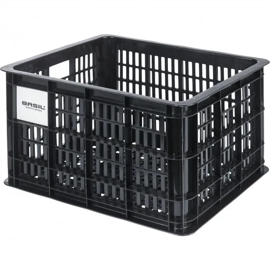 Basil bicycle crate MIK M, 29.5L, recycled synthetic, black