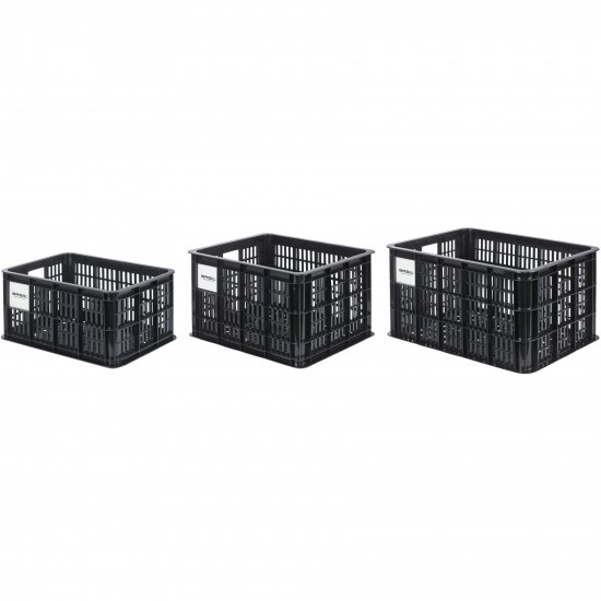 Basil bicycle crate MIK M, 29.5L, recycled synthetic, black
