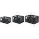 Basil bicycle crate MIK M, 29.5L, recycled synthetic, black