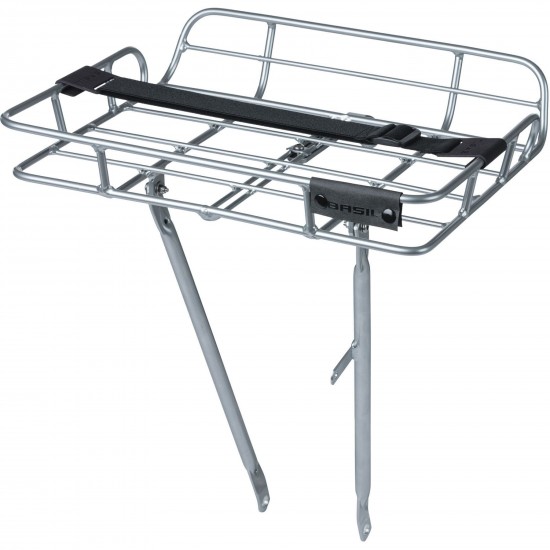 Basil Portland front carrier, aluminium natural