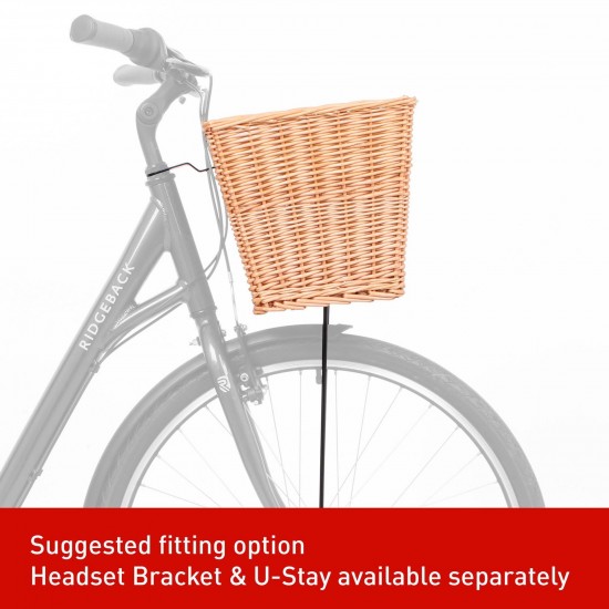 M Part Spitalfields rectangular wicker basket with mounting plates