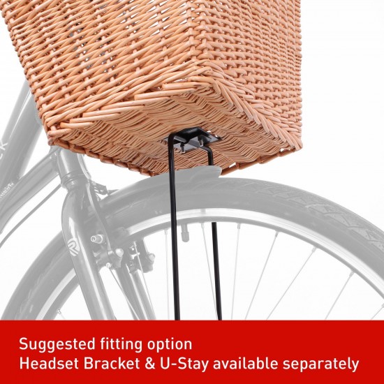 M Part Spitalfields rectangular wicker basket with mounting plates