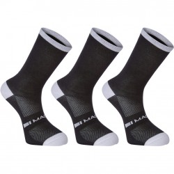 Madison Freewheel Coolmax Long Sock Triple Pack, black - small, EU36-39