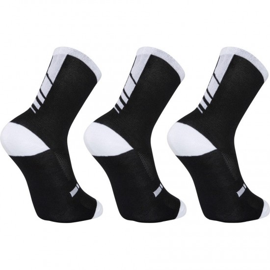 Madison Freewheel coolmax mid sock triple pack - black - small 36-39