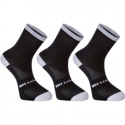 Madison Freewheel coolmax mid sock triple pack - black - small 36-39 Madison Freewheel coolmax mid sock triple pack - black - small 36-39