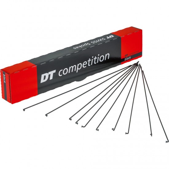 DT Swiss Competition black spokes 14 / 15 g = 2 / 1.8 mm box 100, 280 mm