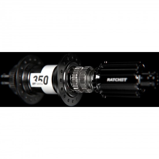 DT Swiss 350 Straight Pull front disc Centre-Lock 100 x 12 mm, 24 hole, black