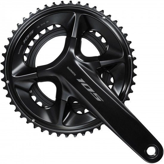 Shimano FC-R7100 105 double 12-speed chainset, HollowTech II 160 mm 50 / 34T, black