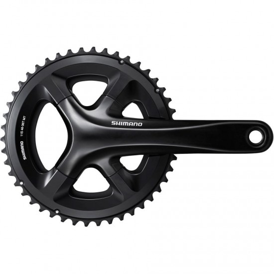 Shimano FC-RS510 double chainset, 52 / 36T, for 135/142mm axle, 175mm, black