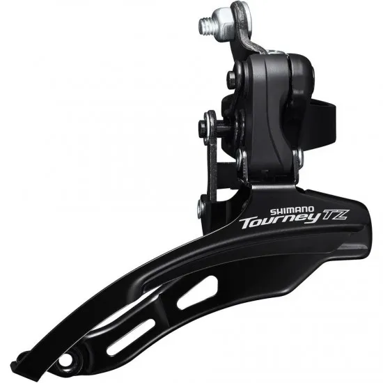Shimano FD-TZ500 6-speed MTB front derailleur, down swing, down pull, 31.8mm, 66-69, 42T