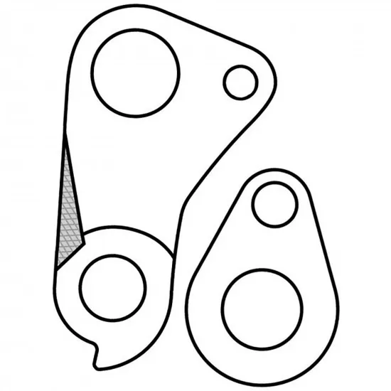 M Part Gear Hanger Scott (hanger + axle cap)