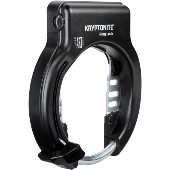 Kryptonite Ring Lock with plug in capability - Non Retractable Sold Secure Silver