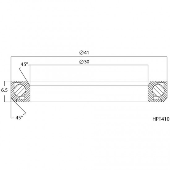 M Part Elite Headset R408 Bearing Pair (30x41x6.5 45x45) ZS44, EC34, IS41