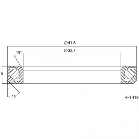 M Part Elite Headset R443 Bearing (32.7x41.8x6 45x45) ZS44
