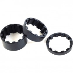 M Part Splined Alloy Headset Spacers 1 inch, 5 / 10 / 15 mm Black, Pack of 3 M Part Splined Alloy Headset Spacers 1 inch, 5 / 10 / 15 mm Black, Pack of 3