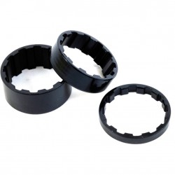M Part Splined Alloy Headset Spacers 1-1/8 inch, 5 / 10 / 15 mm Black, Pack of 3 M Part Splined Alloy Headset Spacers 1-1/8 inch, 5 / 10 / 15 mm Black, Pack of 3