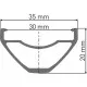 DT Swiss H 1900 wheel, 30 mm rim, 12 x 148 mm BOOST axle , 27.5 inch rear MICRO SPLINE