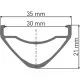 DT Swiss HX 1700 wheel, 30 mm rim, 15 x 110 mm BOOST axle, 27.5 inch front