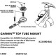 K-Edge Garmin Top Tube Mount, Black Anodised