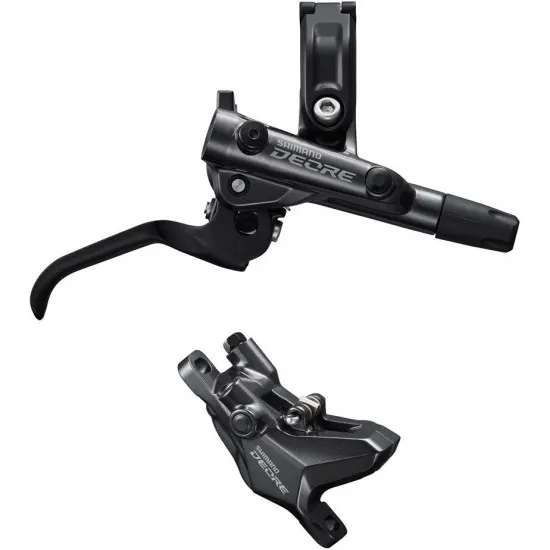 Shimano BR-M6100/BL-M6100 Deore bled brake lever/post mount 2 pot calliper, front right
