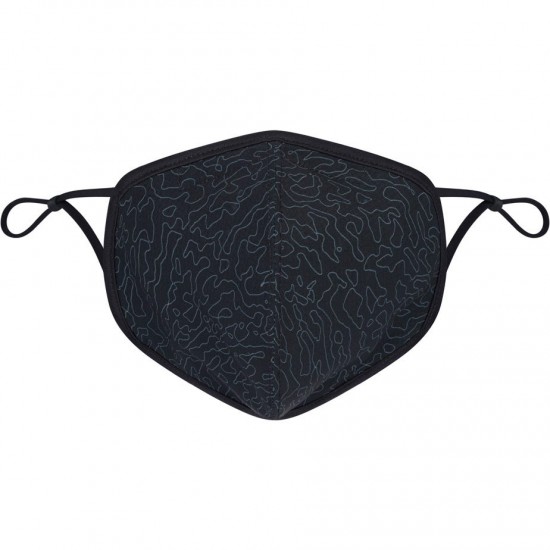 Madison Element reusable face covering, printed lightning bolts black