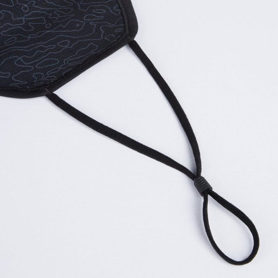 Madison Element reusable face covering, printed lightning bolts black