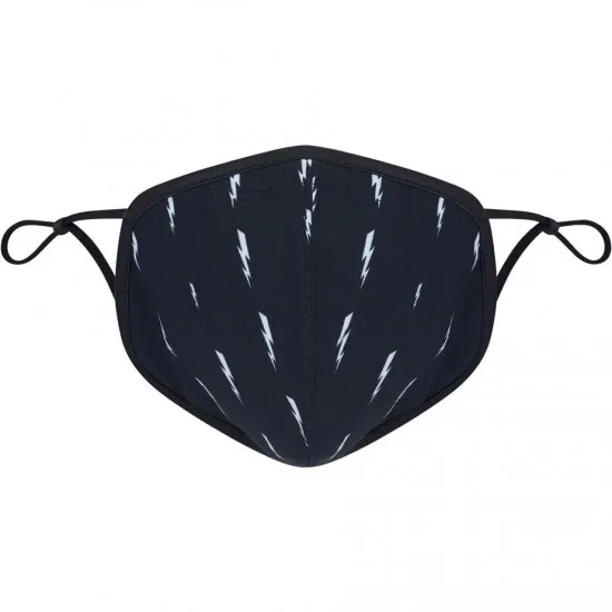 Madison Element reusable face covering, printed lightning bolts black