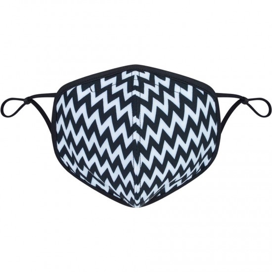 Madison Element reusable face covering, printed lightning bolts black