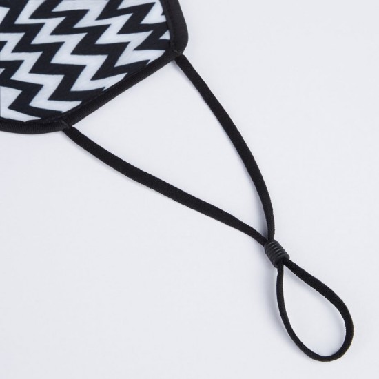 Madison Element reusable face covering, printed lightning bolts black