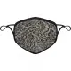 Madison Element reusable face covering, printed lightning bolts black