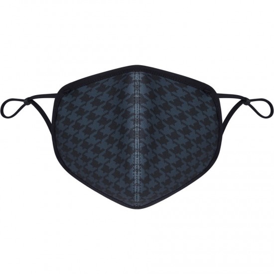 Madison 3D reusable face covering, printed zig camo navy / burgundy