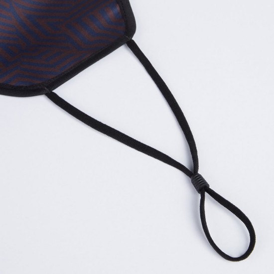 Madison 3D reusable face covering, printed zig camo navy / burgundy