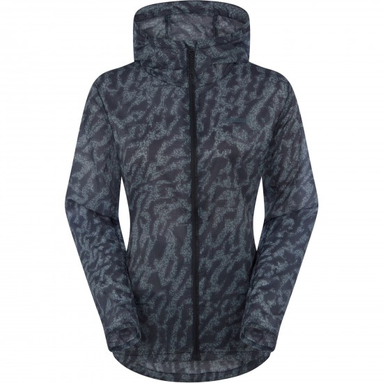 Madison Roam Women's Lightweight Packable Jacket, camo navy haze - size 10
